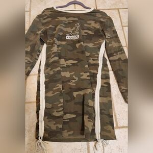 Kangol Green Camo Long Sleeve Dress